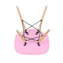 Mesa redonda Eames 70 cm + 4 cadeiras Eiffel DSW - Rosa