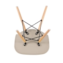 Mesa redonda Eames 80 cm + 3 cadeiras Eames Eiffel DSW - Nude
