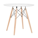 Mesa redonda Eames 80 cm preto + 2 cadeiras Eiffel Botonê - Preto