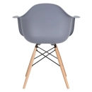 Mesa redonda Eames 90 cm + 4 cadeiras Eiffel DAW - Cinza Escuro
