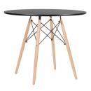 Mesa redonda Eames 90 cm + 4 cadeiras Eiffel DAW - Cinza Escuro