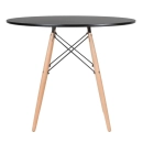 Mesa redonda Eames 90 cm + 4 cadeiras Eiffel DSW - Verde Escuro