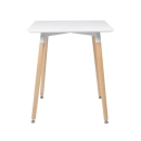 Mesa retangular Eames 60 x 120 cm Branco + 2 cadeiras Eiffel DSW - Cinza Escuro