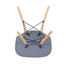 Mesa retangular Eames 60 x 120 cm Branco + 2 cadeiras Eiffel DSW - Cinza Escuro