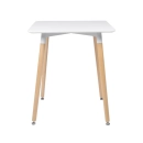 Mesa retangular Eames 60 x 120 cm Branco + 4 cadeiras Eiffel DSW - Nude
