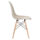 Mesa retangular Eames 60 x 120 cm Branco + 4 cadeiras Eiffel DSW - Nude