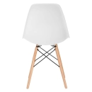 Mesa retangular Eames 60 x 120 cm preto + 2 cadeiras Eiffel DSW - Branco