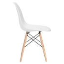 Mesa retangular Eames 60 x 120 cm preto + 2 cadeiras Eiffel DSW - Branco