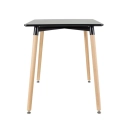 Mesa retangular Eames 60 x 120 cm preto + 2 cadeiras Eiffel DSW - Preto
