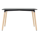 Mesa retangular Eames 60 x 120 cm preto + 2 cadeiras Eiffel DSW - Preto