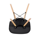 Mesa retangular Eames 60 x 120 cm preto + 2 cadeiras Eiffel DSW - Preto