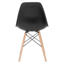 Mesa retangular Eames 60 x 120 cm preto + 4 cadeiras Eiffel DSW - Preto