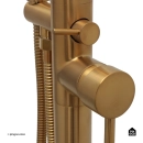 Misturador Monocomando de Piso para Banheira Uraim Dourado