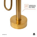 Misturador Monocomando de Piso para Banheira Uraim Dourado Escovado