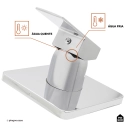Acabamento de Misturador Monocomando para Chuveiro Quadrado Purangi Pingoo.casa - Prata