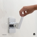 Acabamento de Misturador Monocomando para Chuveiro Quadrado Purangi Pingoo.casa - Prata