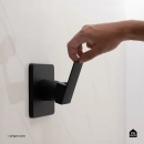 Misturador Monocomando para Chuveiro Quadrado Purangi - Preto