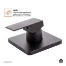 Misturador Monocomando para Chuveiro Quadrado Purangi - Preto