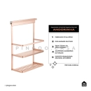 Organizador De Cozinha Suspenso Gourmet Andorinha Dourado Rose