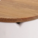 Porta Algodão White com Tampa de Bambu - Mimo Style
