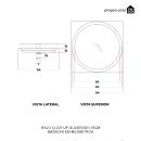 Ralo Click Up Quadrado para Chão 10cm Inox Prata