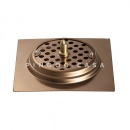 Ralo Click Up Quadrado para Chão 15cm Inox Dourado Rose