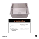 Tanque de Aço Inox 304 Pacajás 64x54 Prata