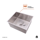 Tanque de Aço Inox 304 Pacajás 64x54 Prata