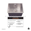 Tanque de Aço Inox 304 Manaxos 54x44 Prata