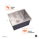 Tanque de Aço Inox 304 Manaxos 54x44 Prata