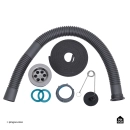Tanque Inox Monobloco Texturizado 45x45 cm Prata Atikum