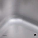 Tanque Inox Monobloco Texturizado 45x45 cm Prata Atikum