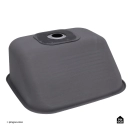 Tanque Inox Monobloco Texturizado 45x45 cm Prata Atikum
