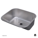 Tanque Inox Monobloco Texturizado 45x45 cm Prata Atikum