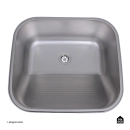 Tanque Inox Monobloco Texturizado 45x45 cm Prata Atikum