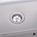Tanque Inox Monobloco Texturizado 45x45 cm Prata Atikum