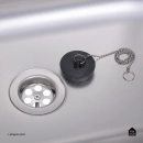 Tanque Inox Monobloco Texturizado 45x45 cm Prata Atikum