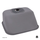 Tanque Inox Monobloco Texturizado 45x45 cm Preto Atikum