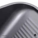 Tanque Inox Monobloco Texturizado 45x45 cm Preto Atikum