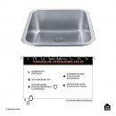 Tanque Aço Inox Monobloco 45 cm Atikum Prata Escovado