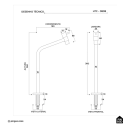 Torneira de banheiro alta Aurá Pingoo.casa - Prata