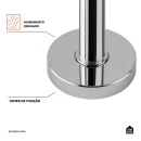 Torneira de banheiro alta Aurá Pingoo.casa - Prata
