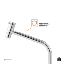 Torneira de banheiro alta Aurá Pingoo.casa - Prata