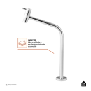 Torneira de banheiro alta Aurá Pingoo.casa - Prata