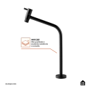 Torneira de banheiro alta Aurá Pingoo.casa - Preto