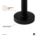 Torneira de banheiro baixa Aurá Pingoo.casa - Preto