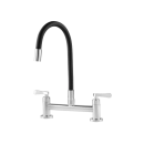 Torneira de cozinha flexivel misturador duplo comando Itaguari Pingoo.casa - Prata