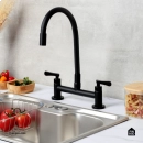 Torneira de cozinha flexivel misturador duplo comando Itaguari Pingoo.casa - Preto