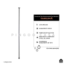 Torneira de Teto Misturador Para Banheiro Tarumã Preto