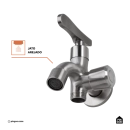 Torneira para área externa de parede Guariba Pingoo.casa - Prata